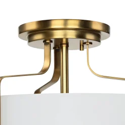 Outlet Elstead Deckenlampe Weiß Messing antik Jugendstil blendarm