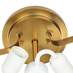 Outlet Elstead Deckenlampe Weiß Messing antik Jugendstil blendarm