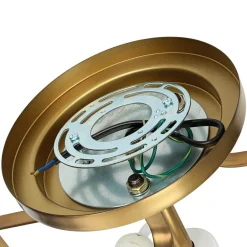 Outlet Elstead Deckenlampe Weiß Messing antik Jugendstil blendarm