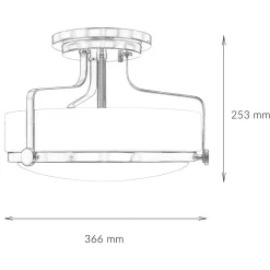 Outlet Elstead Deckenlampe Weiß Messing antik Jugendstil blendarm