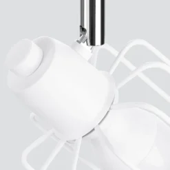 Sollux Deckenlampe Weiß Metall 2-flammig B: 27 cm Retro* Deckenleuchten|Spots