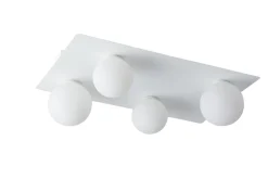 Sigma Deckenlampe Weiß Metall Glas wohnlich G9 L:62 cm Modern* Deckenleuchten|Flurlampen