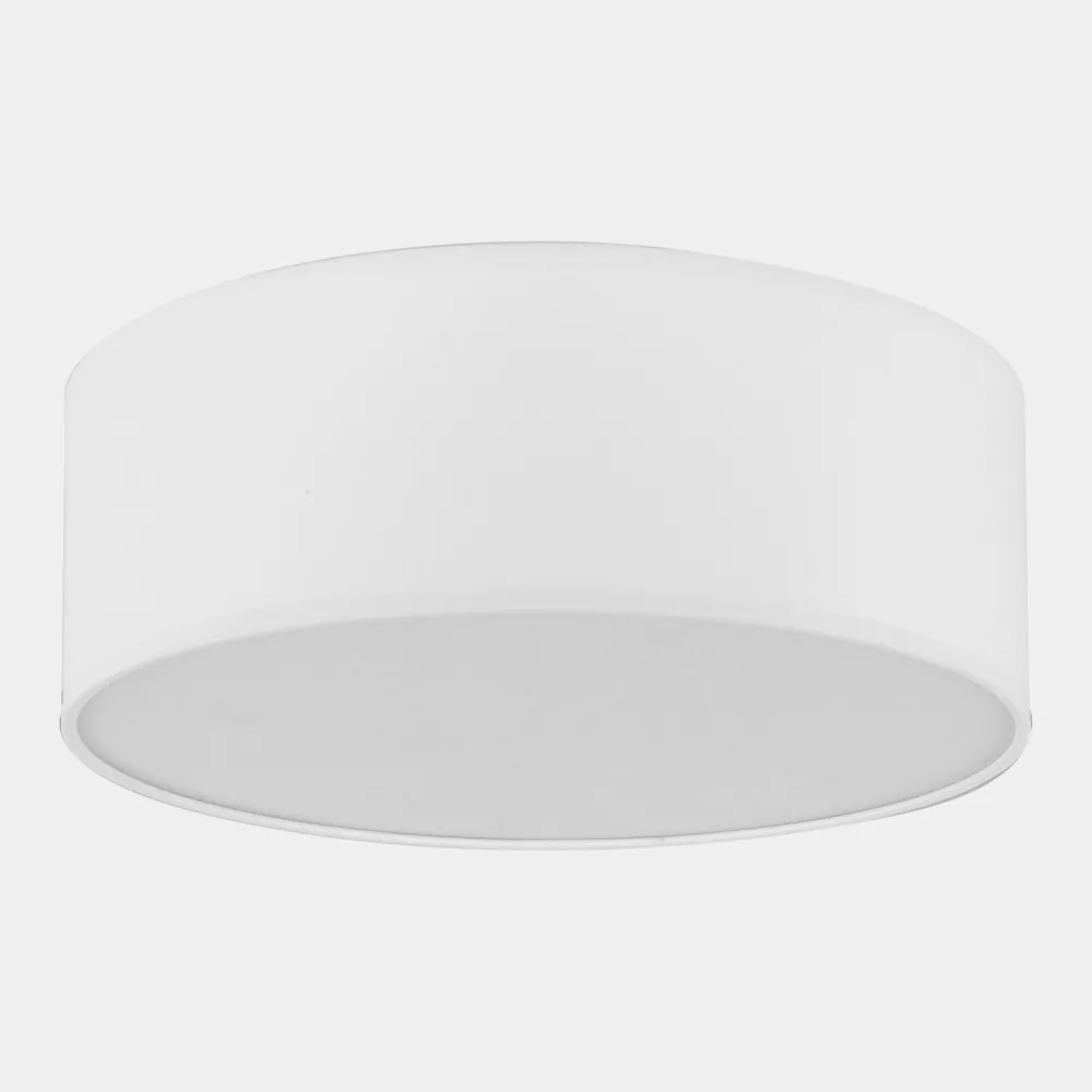 TK Lighting Deckenlampe Weiß Stoff Ø 45 cm rund blendarm RONDO* Deckenleuchten|Flurlampen