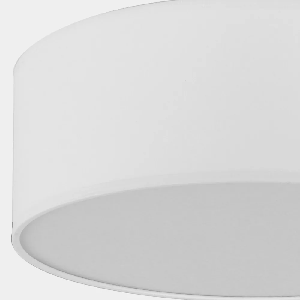 TK Lighting Deckenlampe Weiß Stoff Ø 45 cm rund blendarm RONDO* Deckenleuchten|Flurlampen