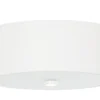 Sale Sollux Deckenlampe Weiß Stoff Glas Ø 30 cm rund blendarm 3x E27