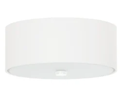 Sale Sollux Deckenlampe Weiß Stoff Glas Ø 30 cm rund blendarm 3x E27