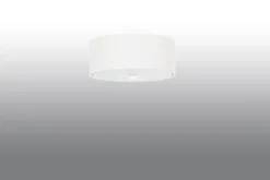 Sale Sollux Deckenlampe Weiß Stoff Glas Ø 30 cm rund blendarm 3x E27