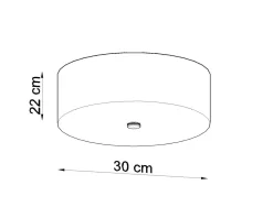 Sale Sollux Deckenlampe Weiß Stoff Glas Ø 30 cm rund blendarm 3x E27