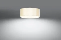 Sale Sollux Deckenlampe Weiß Stoff Glas Ø 30 cm rund blendarm 3x E27