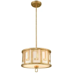 Elstead Deckenleuchte AIROSO Gold kürzbar Vintage Design* Deckenleuchten|Stofflampen