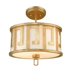 Elstead Deckenleuchte AIROSO Gold kürzbar Vintage Design* Deckenleuchten|Stofflampen