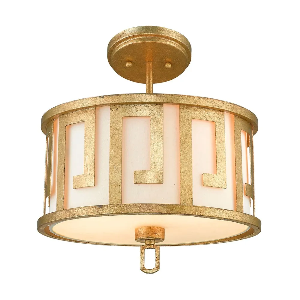 Elstead Deckenleuchte AIROSO Gold kürzbar Vintage Design* Deckenleuchten|Stofflampen