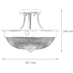Elstead Deckenleuchte ALVER Ø32cm in Messing Design Lampe* Deckenleuchten|Flurlampen
