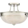 Elstead Deckenleuchte ALVER Ø32cm Nickel 2xE27 Ø33cm Lampe* Deckenleuchten|Flurlampen