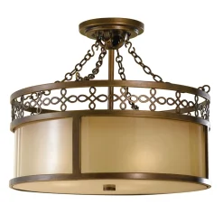 Elstead Deckenleuchte ANABELL 4 Beige Bronze Ø43cm Lampe* Deckenleuchten|Rustikale Lampen