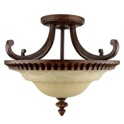 Online Elstead Deckenleuchte ANABELL 1 Braun Wohnzimmer Lampe