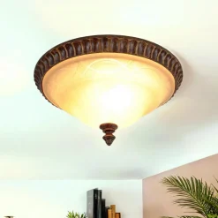 Online Elstead Deckenleuchte ANABELL 1 Creme Ø33cm Landhaus Lampe