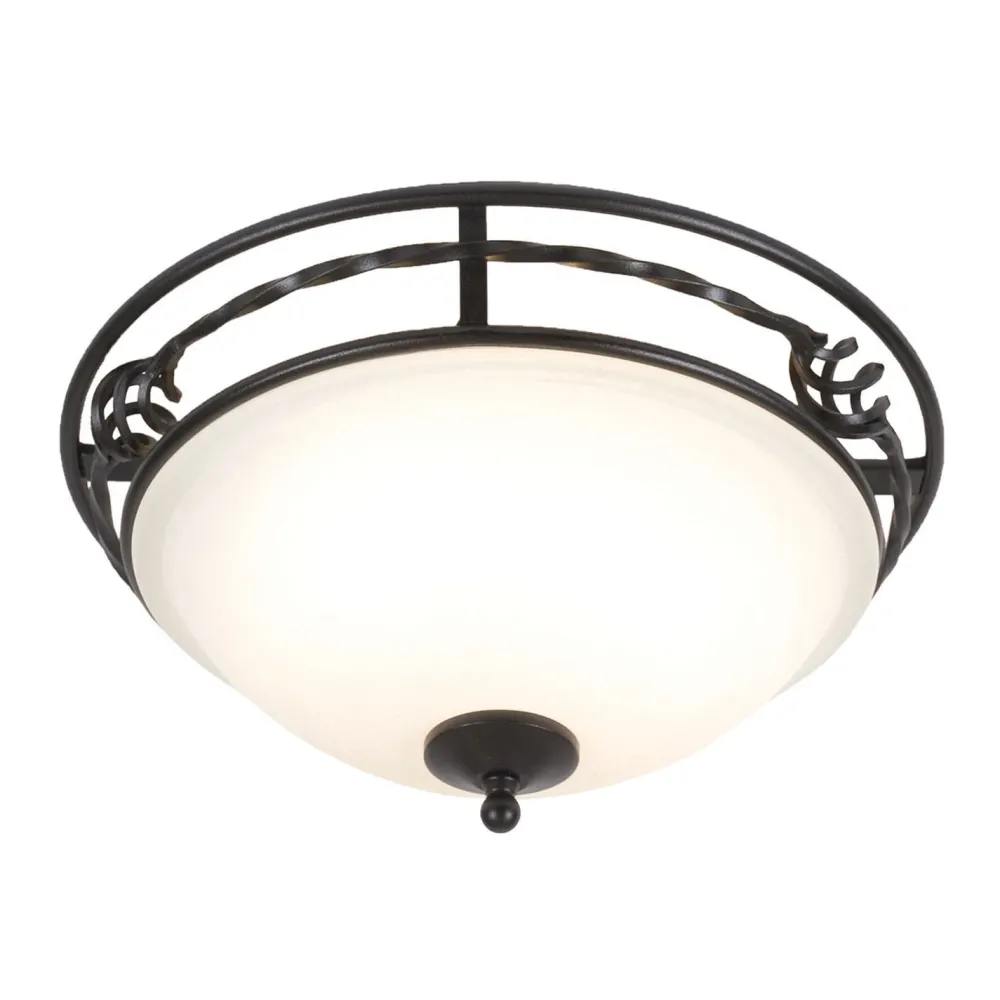 Elstead Deckenleuchte ANOUK Schwarz Ø37cm 2xE27 Lampe* Deckenleuchten|Flurlampen