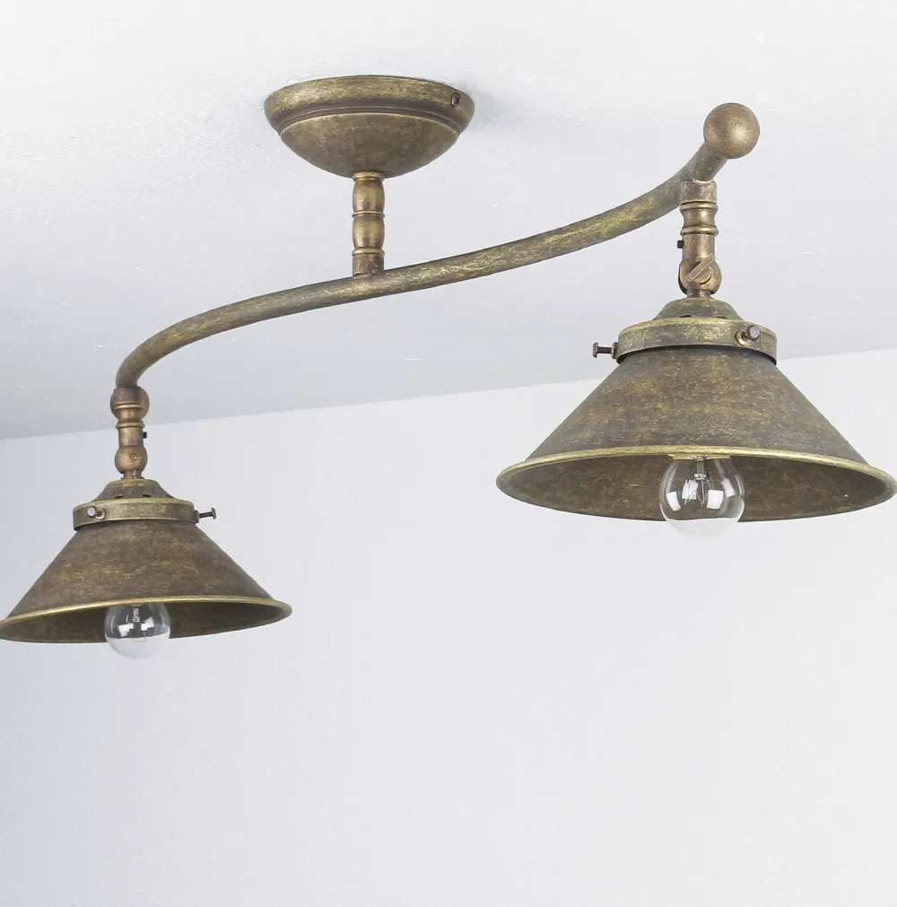 Giovanni Battista Deckenleuchte Antik Messing Vintage Verstellbar* Wohnzimmerlampen|Messinglampen