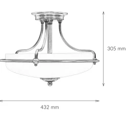 Elstead Deckenleuchte ASPERO Bronze Ø43cm Flur Lampe* Glaslampen|Designerlampen