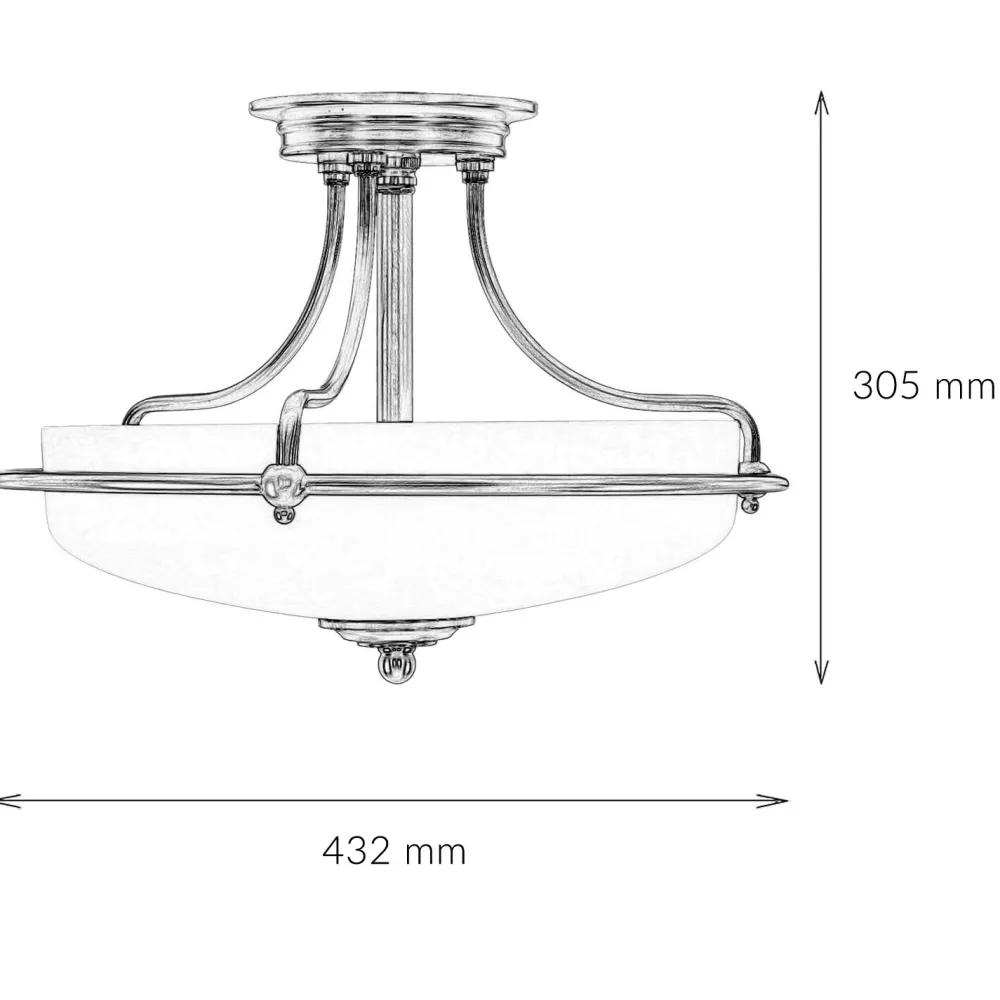 Elstead Deckenleuchte ASPERO Bronze Ø43cm Flur Lampe* Glaslampen|Designerlampen