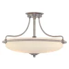 Elstead Deckenleuchte ASPERO in Chrom Creme 3-flmg Lampe* Wohnzimmerlampen|Designerlampen