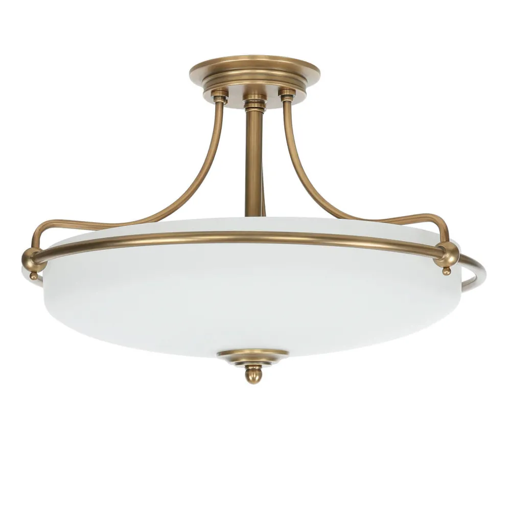 Elstead Deckenleuchte ASPERO Messing Creme 4xE27 Lampe* Designerlampen|Jugendstil Lampen