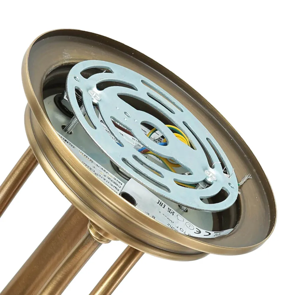 Elstead Deckenleuchte ASPERO Messing Creme 4xE27 Lampe* Designerlampen|Jugendstil Lampen