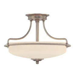 Elstead Deckenleuchte ASPERO Nickel Ø43cm Jugendstil Lampe* Deckenleuchten|Designerlampen