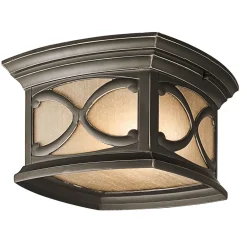 Elstead Deckenleuchte Außen Glas Aluminium Balkon Terrasse