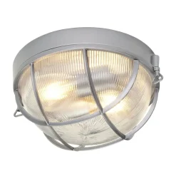 New Elstead Deckenleuchte Außen Grau Aluminium Glas Terrasse