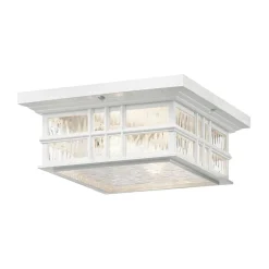 Sale Elstead Deckenleuchte außen IP44 E27 Glas Rustikal Weiß