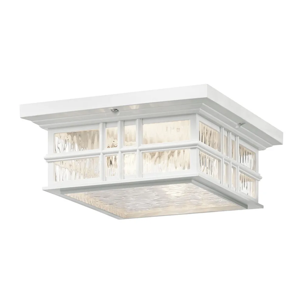 Sale Elstead Deckenleuchte außen IP44 E27 Glas Rustikal Weiß