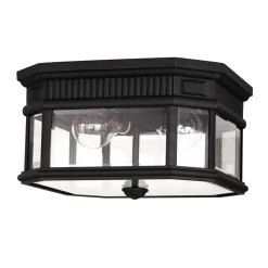 Elstead Deckenleuchte Außen Terrasse Schwarz Aluminium* Rustikale Lampen|Vintage Lampen