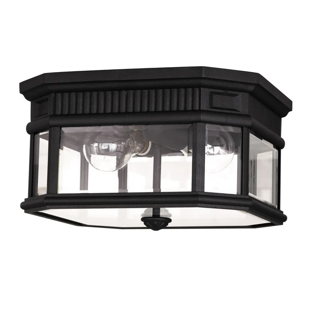 Elstead Deckenleuchte Außen Terrasse Schwarz Aluminium* Rustikale Lampen|Vintage Lampen