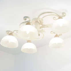 Luminex Deckenleuchte AURORA WHITE Ø78cm 5-flmg* Deckenleuchten|Flurlampen