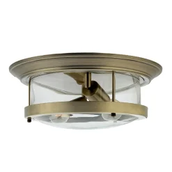 Easylight Deckenleuchte Bad IP44 E27 Ø 40 cm rund Glas Metall