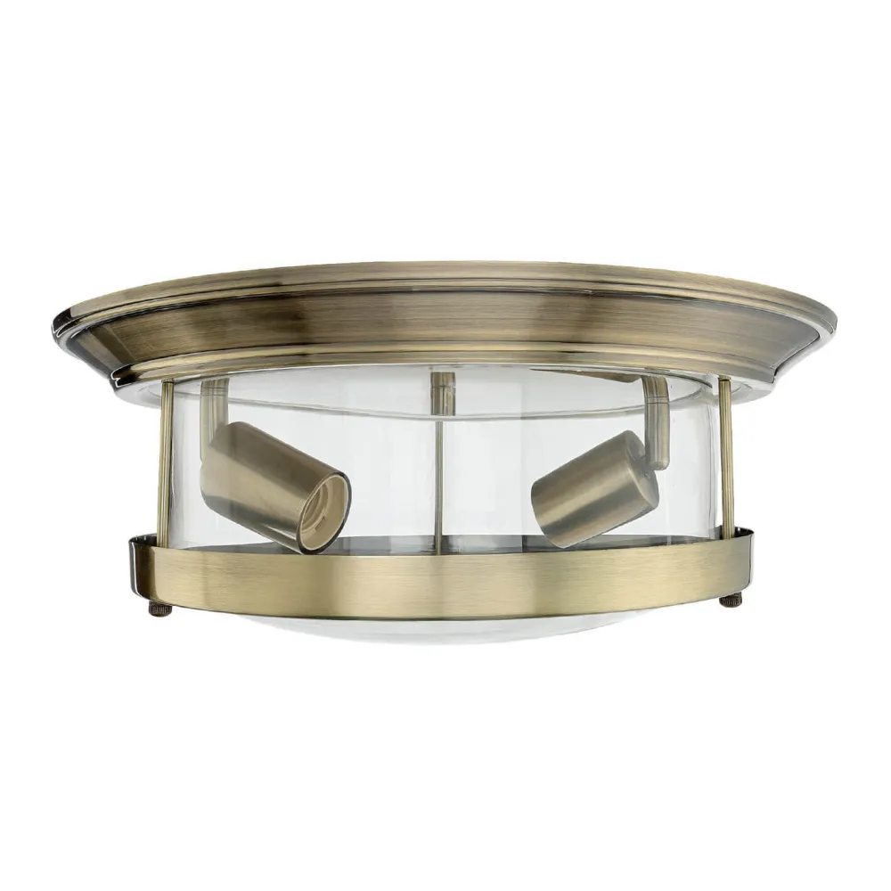 Easylight Deckenleuchte Bad IP44 E27 Ø 40 cm rund Glas Metall