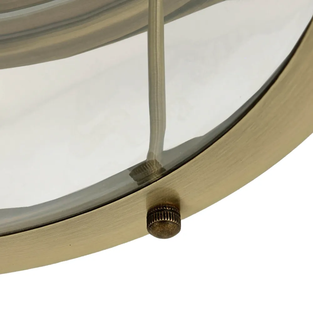 Easylight Deckenleuchte Bad IP44 E27 Ø 40 cm rund Glas Metall