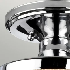 Outlet Elstead Deckenleuchte Bad IP44 E27 in Chrom Klar Jugendstil