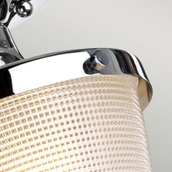 Outlet Elstead Deckenleuchte Bad IP44 E27 in Chrom Klar Jugendstil