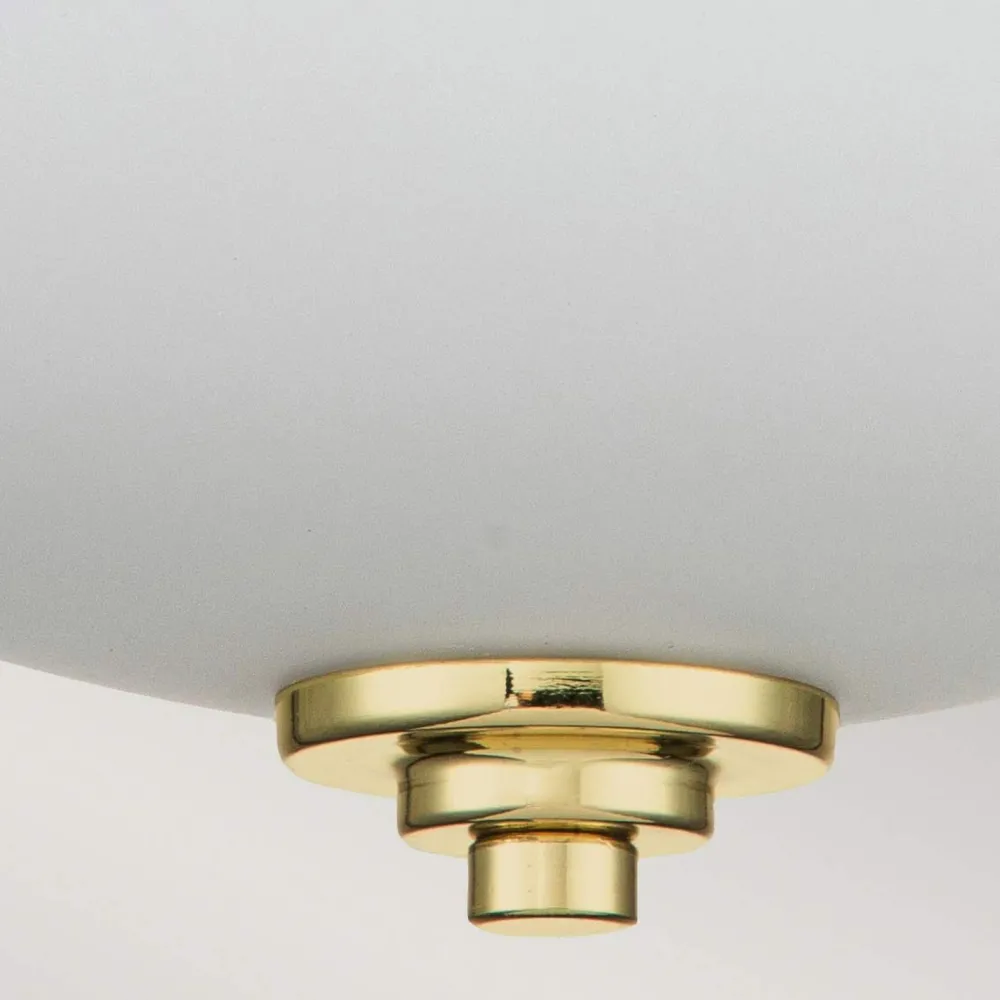 Elstead Deckenleuchte Bad rund Ø 33,5 cm IP44 Messing Weiß 2x E27* Deckenleuchten|Badezimmer Lampe