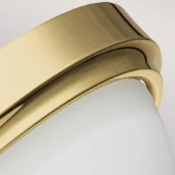 Elstead Deckenleuchte Bad rund Ø 33,5 cm IP44 Messing Weiß 2x E27* Deckenleuchten|Badezimmer Lampe