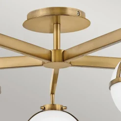 Sale Elstead Deckenleuchte Badezimmer IP44 81,3 cm breit Messing Antik Weiß