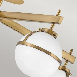 Sale Elstead Deckenleuchte Badezimmer IP44 81,3 cm breit Messing Antik Weiß