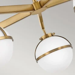 Sale Elstead Deckenleuchte Badezimmer IP44 81,3 cm breit Messing Antik Weiß