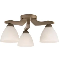 Lamkur Deckenleuchte BATORY Holz 3-flmg Modern Wohnzimmer* Deckenleuchten|Flurlampen