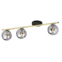 Emibig Deckenleuchte BEPPE Schwarz Graphit Gold E14* Deckenleuchten|Bürolampen