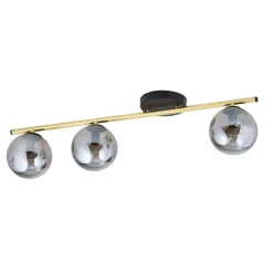 Emibig Deckenleuchte BEPPE Schwarz Graphit Gold E14* Deckenleuchten|Bürolampen