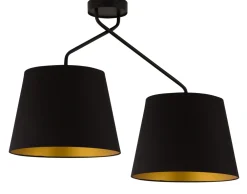 Sigma Deckenleuchte blendarm in Schwarz Gold E27 stylisch* Deckenleuchten|Schlafzimmer Lampen